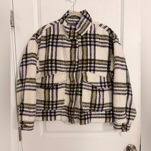 Bagatelle Checkered Wool Blend Jacket